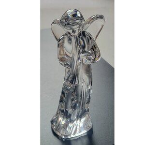 Baccarat crystal angel with trumpet 6" tall statue figurine nativity collection